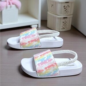 Watelves Unicorn Rainbow Kids Sandals Slides - Size 11.5 (29)